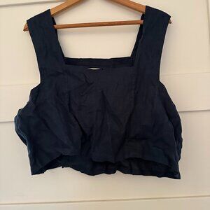 Sugar Candy Mountain The Pansy Top Navy Size XL